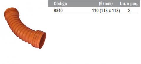 Curva a 45º